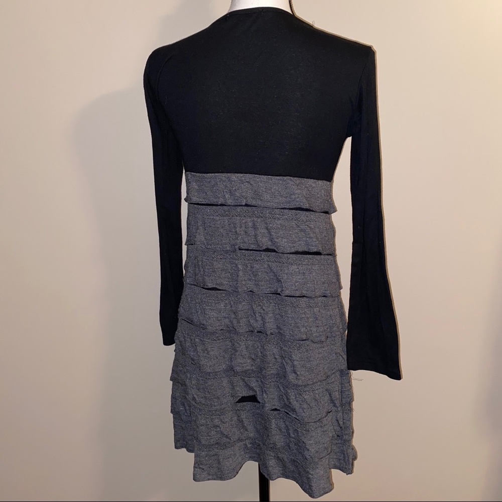 Black & Gray Ruffle Dress - Picture 3 of 5